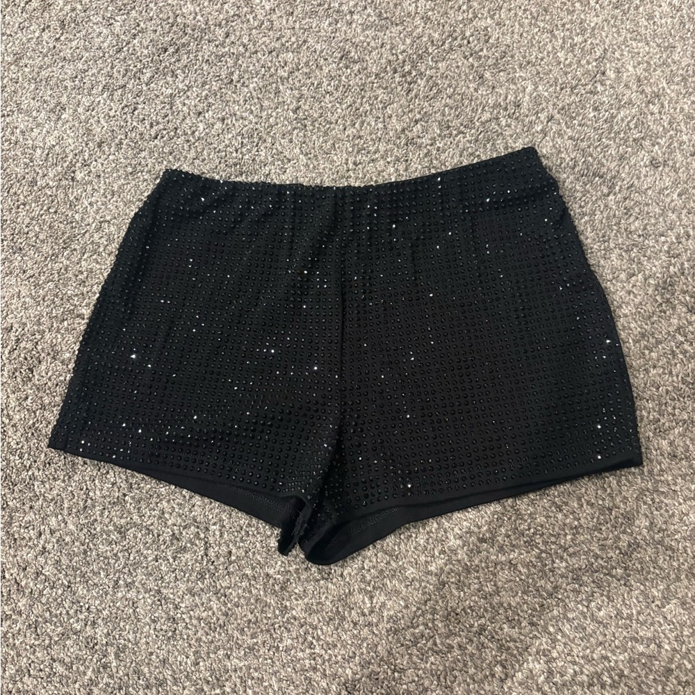 Windsor Black Glitter Athletic Shorts